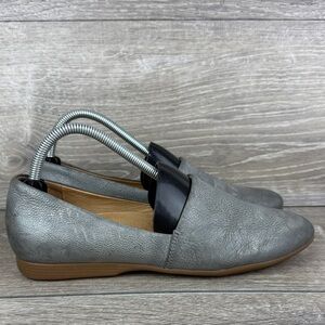 Dansko Larisa Women’s Sz 8.5-9/EU 39 Gray Leather Slip On Flats Loafers